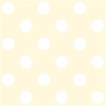 Polka Dots - White on Cornsilk Yellow