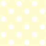 Polka Dots - White on Cream Yellow