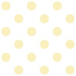 Polka Dots - Blond Yellow on White