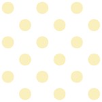 Polka Dots - Blond Yellow on White