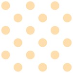 Polka Dots - Navajo White Yellow on White