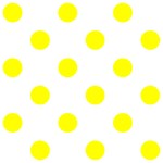 Polka Dots - Yellow on White