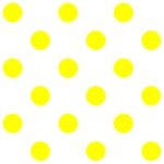 Polka Dots - Yellow on White