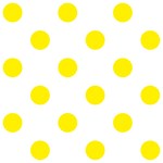 Polka Dots - Canary Yellow on White