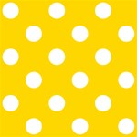 Polka Dots - White on Gold Yellow