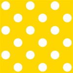 Polka Dots - White on Gold Yellow