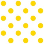 Polka Dots - Gold Yellow on White