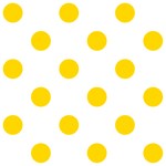 Polka Dots - Gold Yellow on White