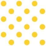 Polka Dots - White on Banana Yellow