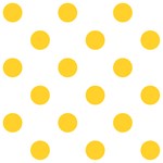 Polka Dots - White on Banana Yellow