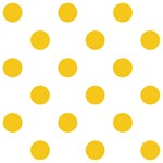 Polka Dots - Deep Lemon Yellow on White