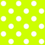 Polka Dots - White on Fluorescent Yellow