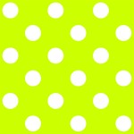 Polka Dots - White on Fluorescent Yellow