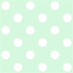 Polka Dots - White on Pastel Green