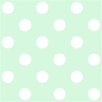 Polka Dots - White on Pastel Green