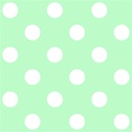 Polka Dots - White on Mint Green