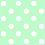 Polka Dots - White on Mint Green