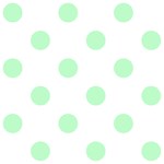 Polka Dots - Mint Green on White