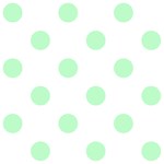 Polka Dots - Mint Green on White