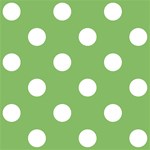 Polka Dots - White on Dollar Bill Green