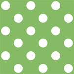 Polka Dots - White on Dollar Bill Green