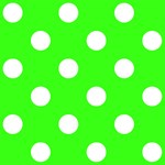 Polka Dots - White on Neon Green