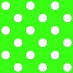 Polka Dots - White on Neon Green