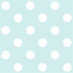 Polka Dots - White on Light Cyan