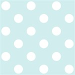 Polka Dots - White on Light Cyan