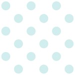 Polka Dots - Light Cyan on White