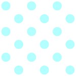 Polka Dots - Celeste Cyan on White