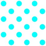 Polka Dots - Aqua Cyan on White