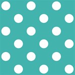 Polka Dots - White on Verdigris