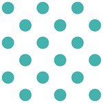 Polka Dots - Verdigris on White