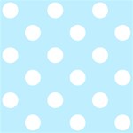 Polka Dots - White on Light Blue