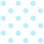 Polka Dots - Light Blue on White