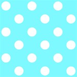 Polka Dots - White on Electric Blue