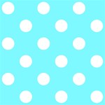 Polka Dots - White on Electric Blue