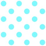 Polka Dots - Electric Blue on White