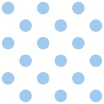 Polka Dots - Baby Blue on White