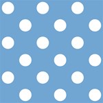Polka Dots - White on Iceberg Blue