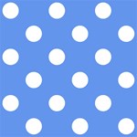 Polka Dots - White on Cornflower Blue