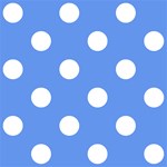 Polka Dots - White on Cornflower Blue