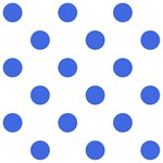 Polka Dots - Royal Blue on White