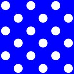 Polka Dots - White on Blue