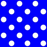 Polka Dots - White on Blue