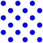 Polka Dots - Blue on White