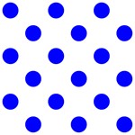 Polka Dots - Blue on White