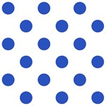 Polka Dots - Cerulean Blue on White