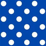 Polka Dots - White on Cobalt Blue